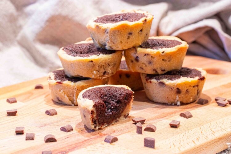 cookie brownie muffins