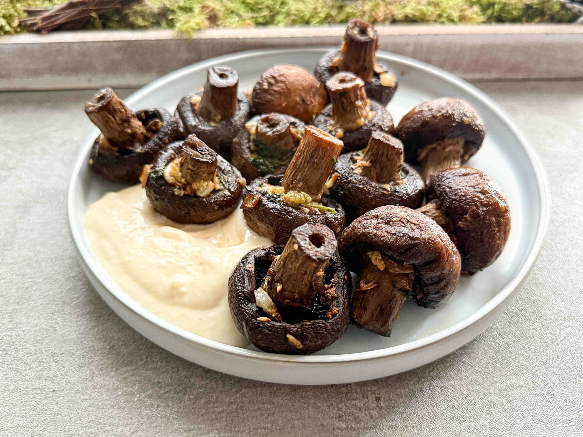 Champignons wie vom Weihnachtsmarkt aus der Heißluftfritteuse