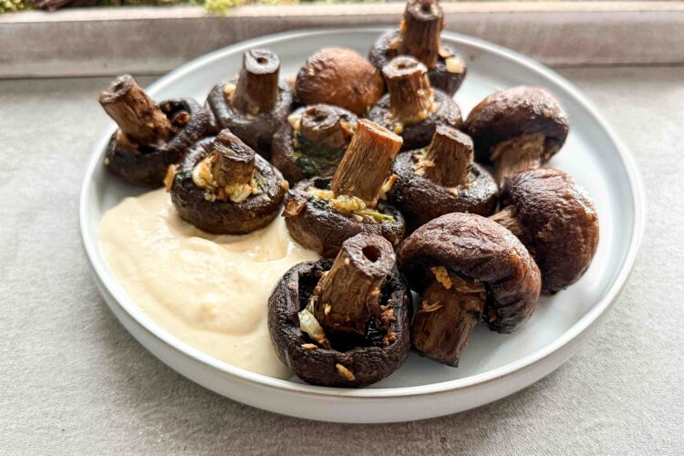 Champignons wie vom Weihnachtsmarkt aus der Heißluftfritteuse