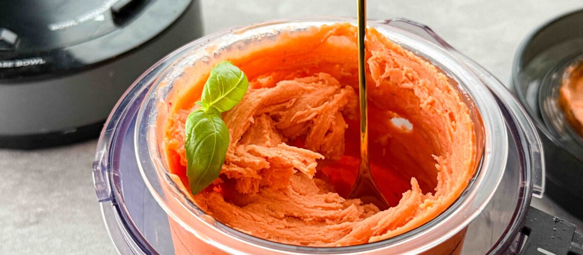 Erdbeer Mango Sorbet mit Basilikum Ninja Creami Rezept