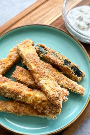 Zucchini Pommes aus der Heißluftfritteuse