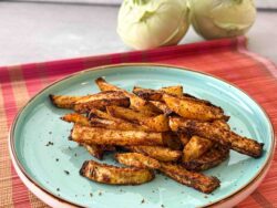 Kohlrabi Pommes aus der Heißluftfritteuse