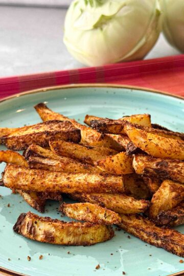 Kohlrabi Pommes aus der Heißluftfritteuse