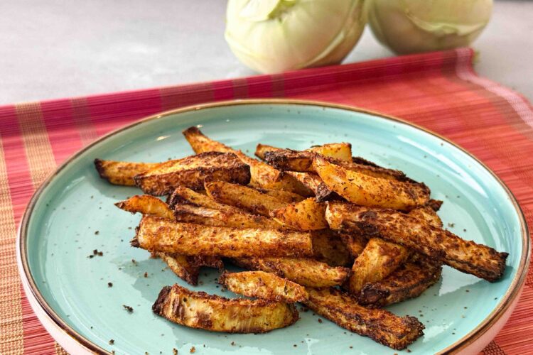 Kohlrabi Pommes aus der Heißluftfritteuse