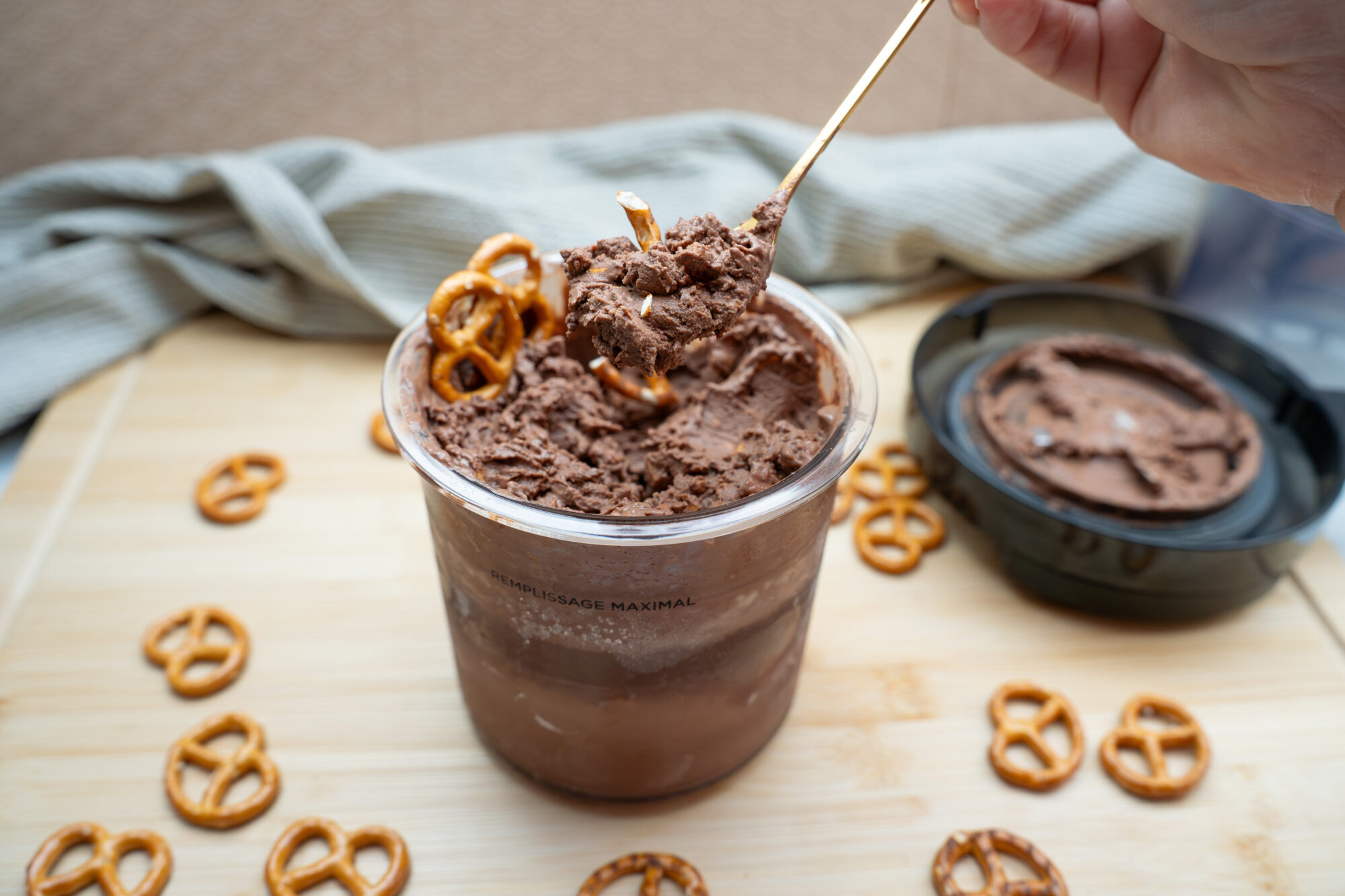 Schokoladen Brezel Eis Ninja Creami