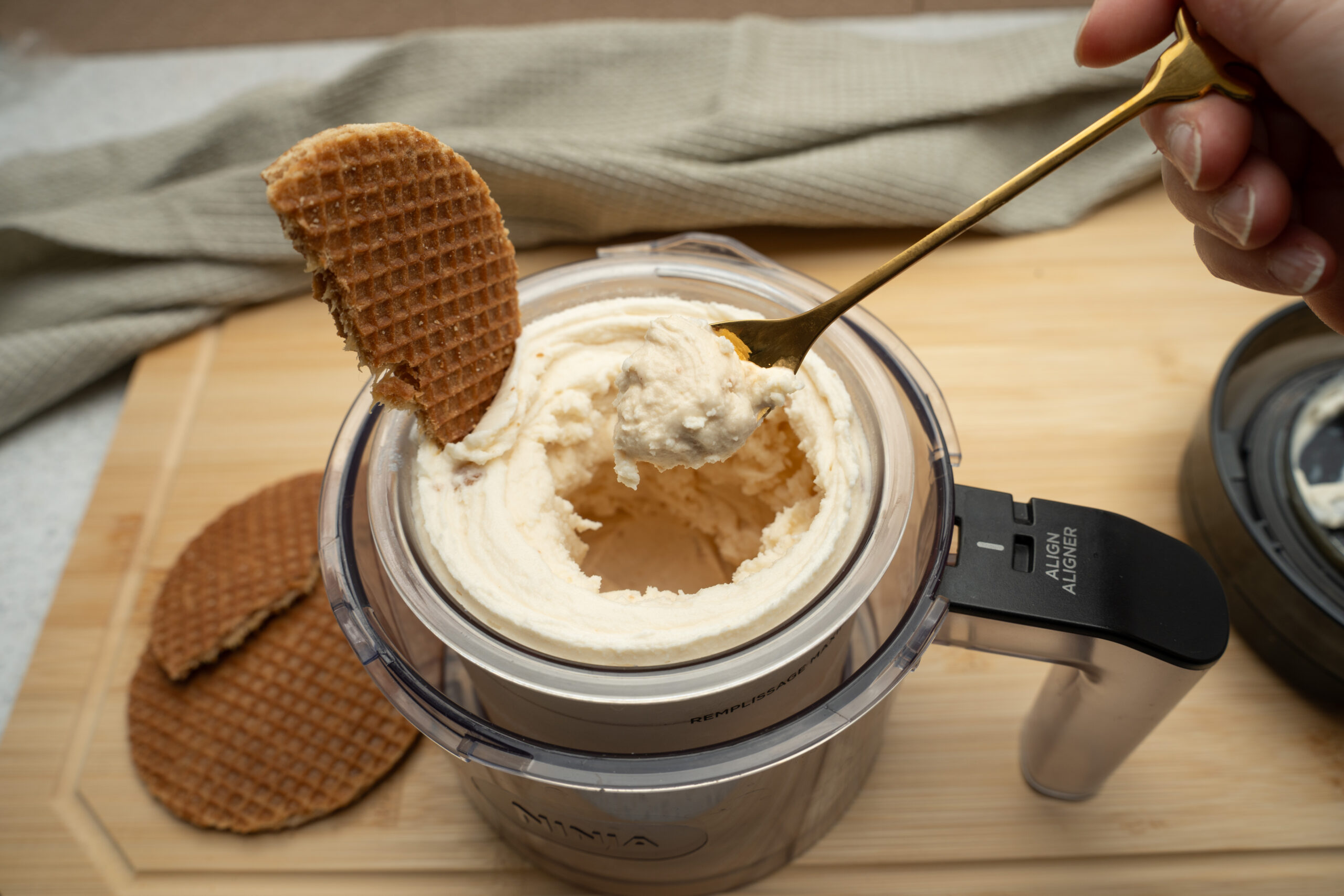 Stroopwafel Eis Ninja Creami Rezept