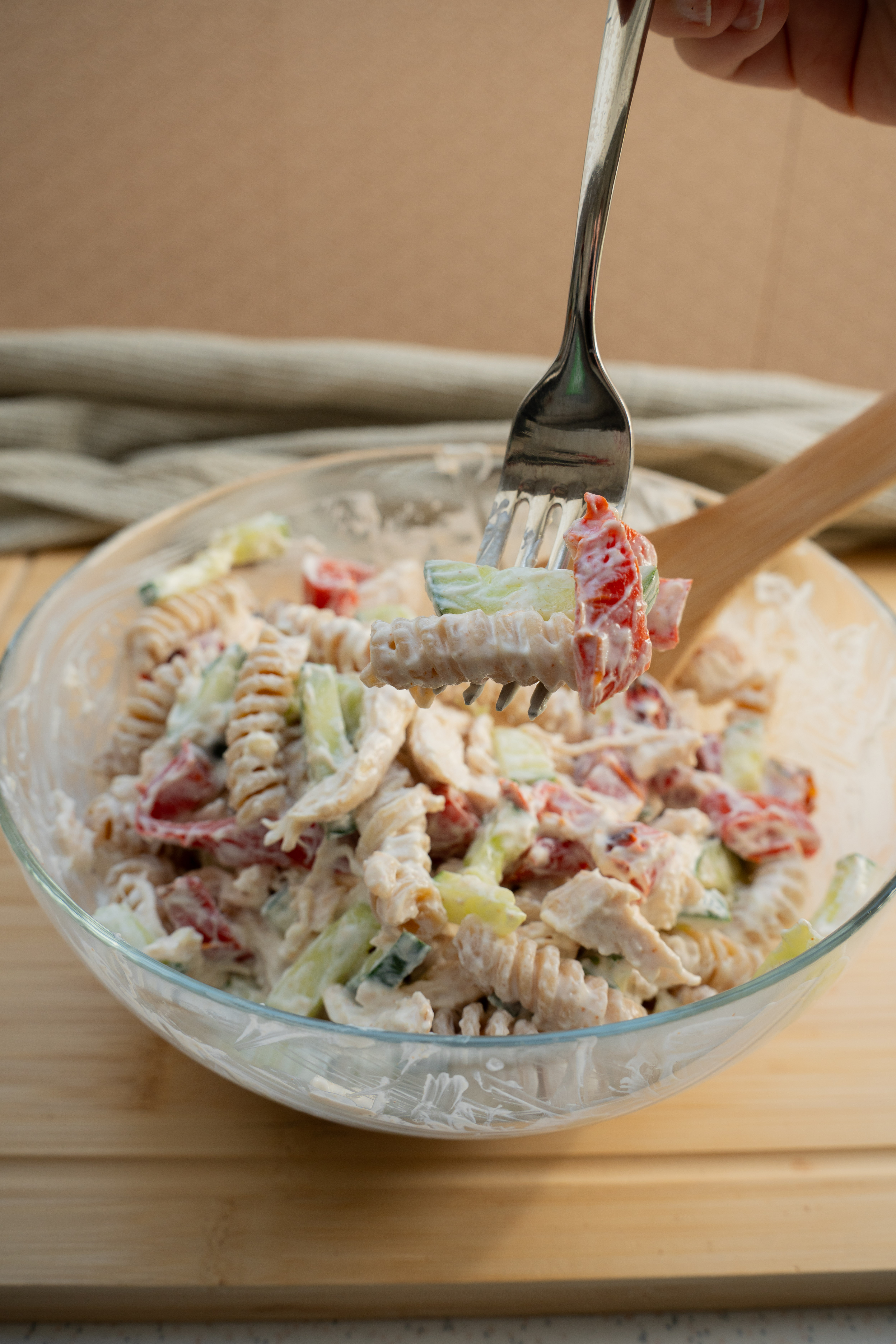 High Protein Nudelsalat