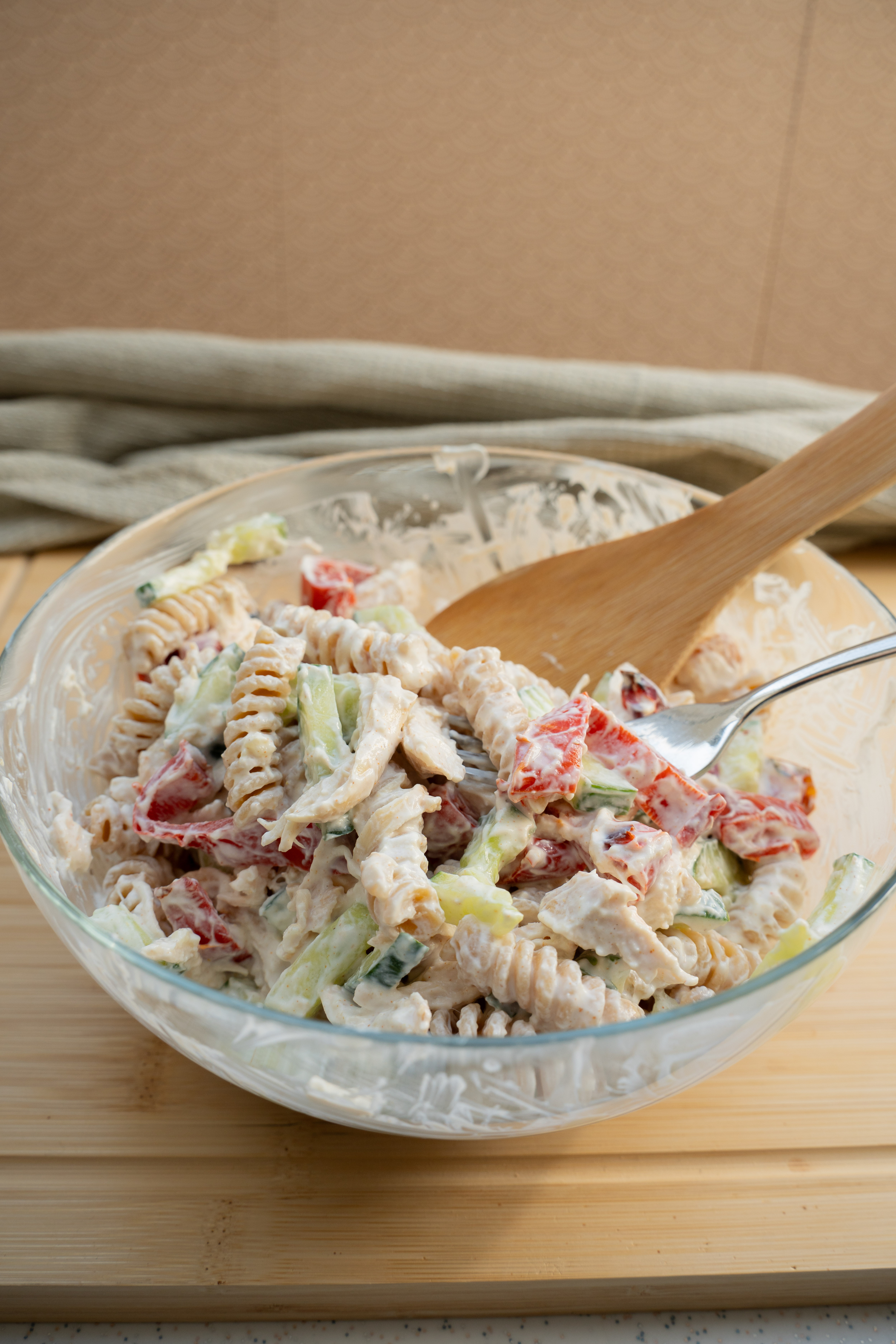 High Protein Nudelsalat