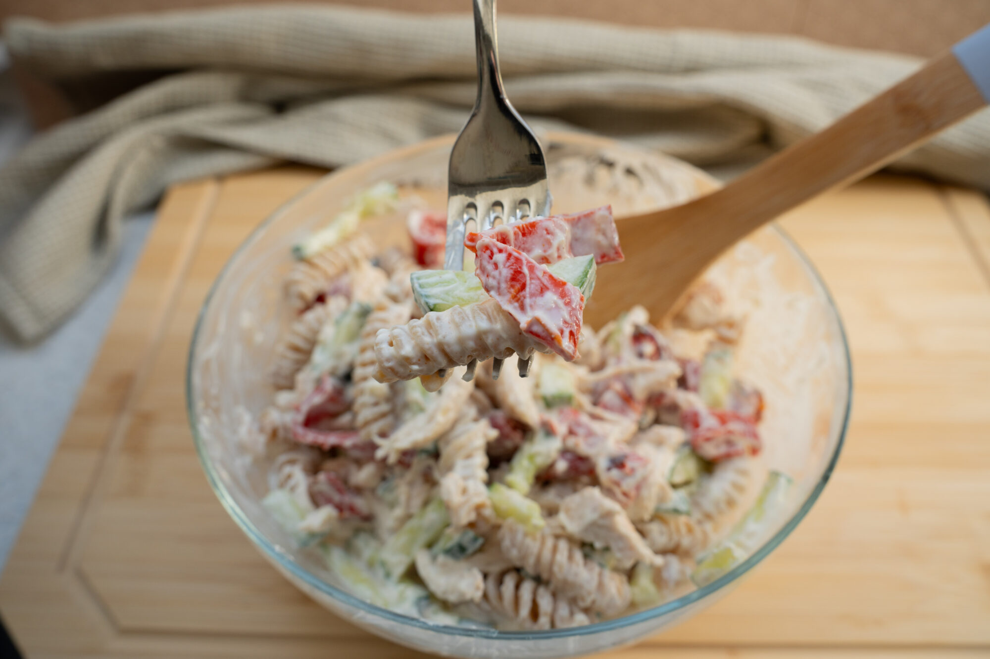 High Protein Nudel Salat