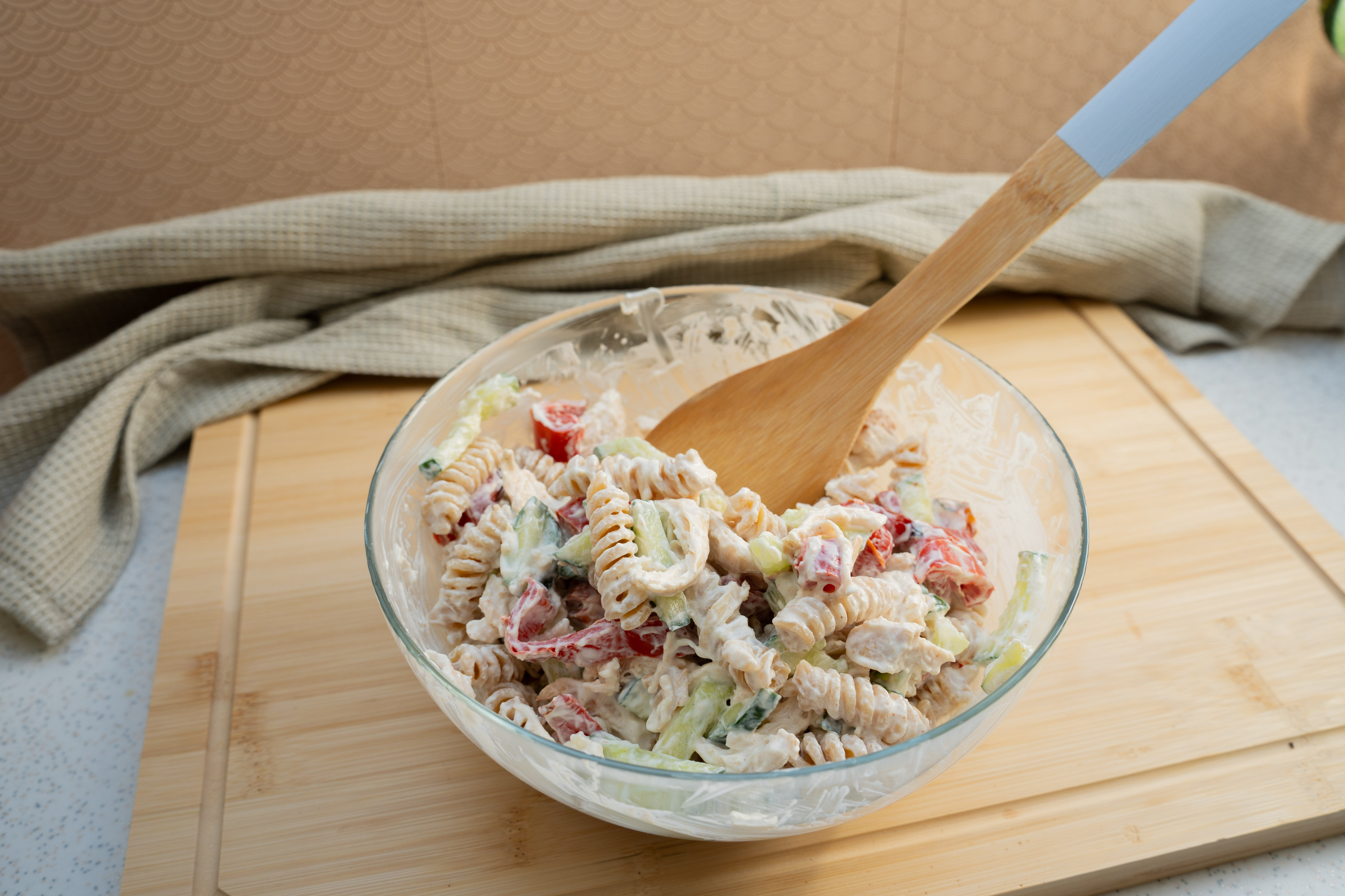 High Protein Nudelsalat
