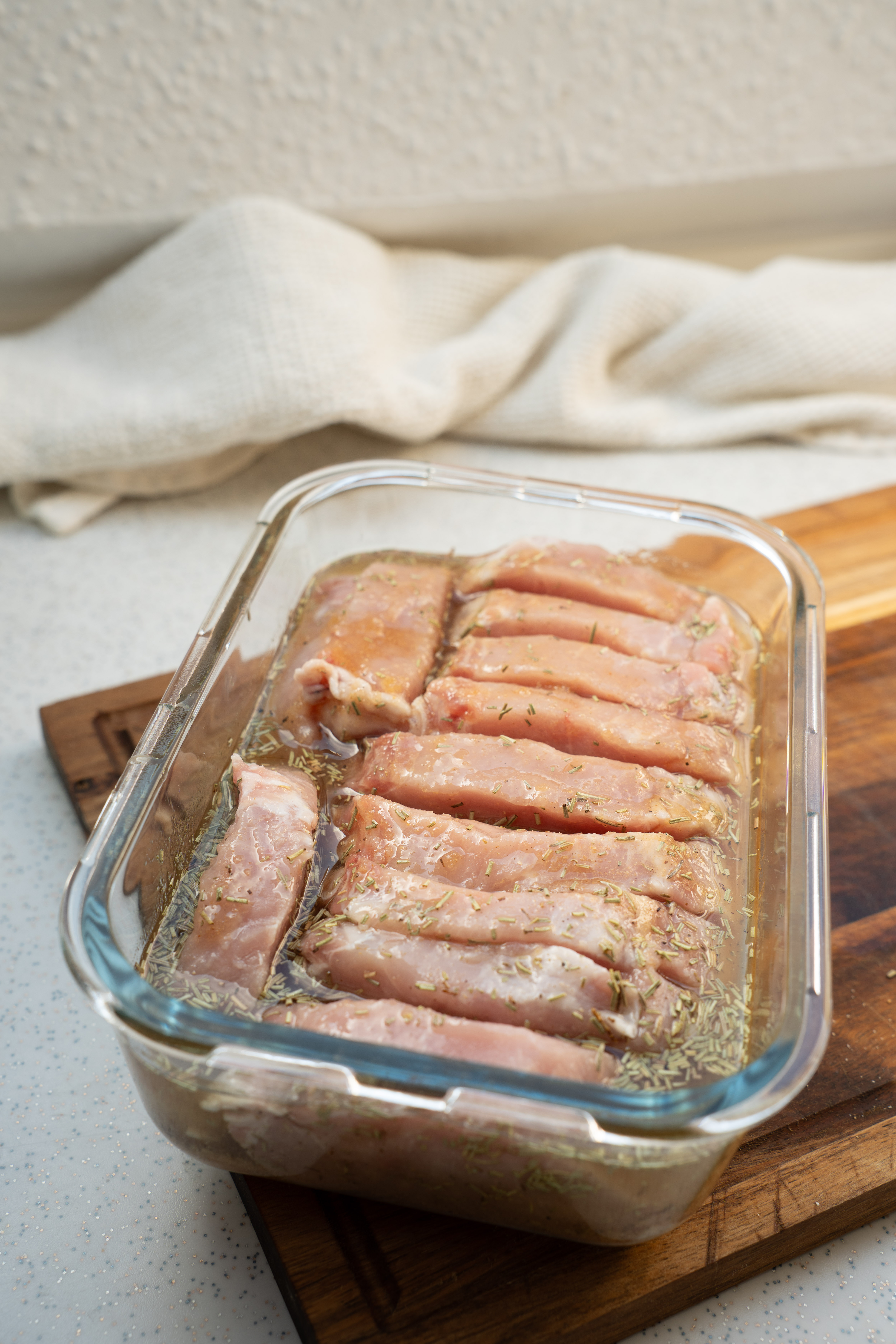 marinierter Schweinelachs Koblauch Rosmarin