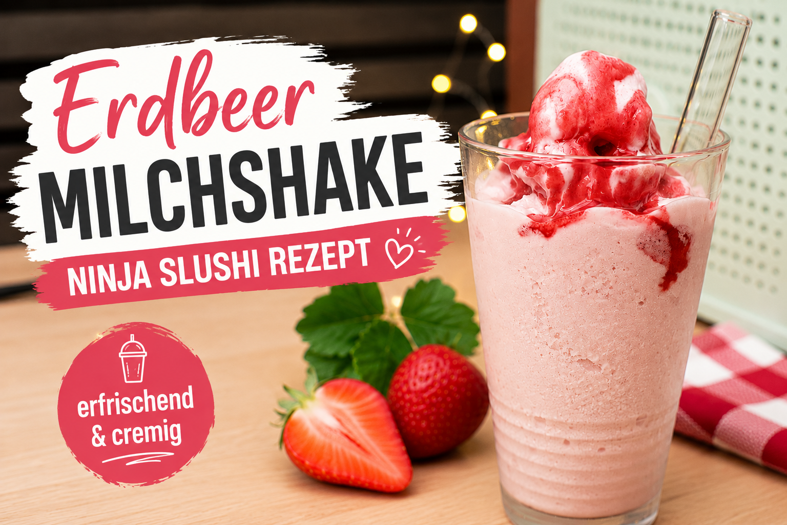 Erdbeer Milchshake Ninja Slushi Rezept