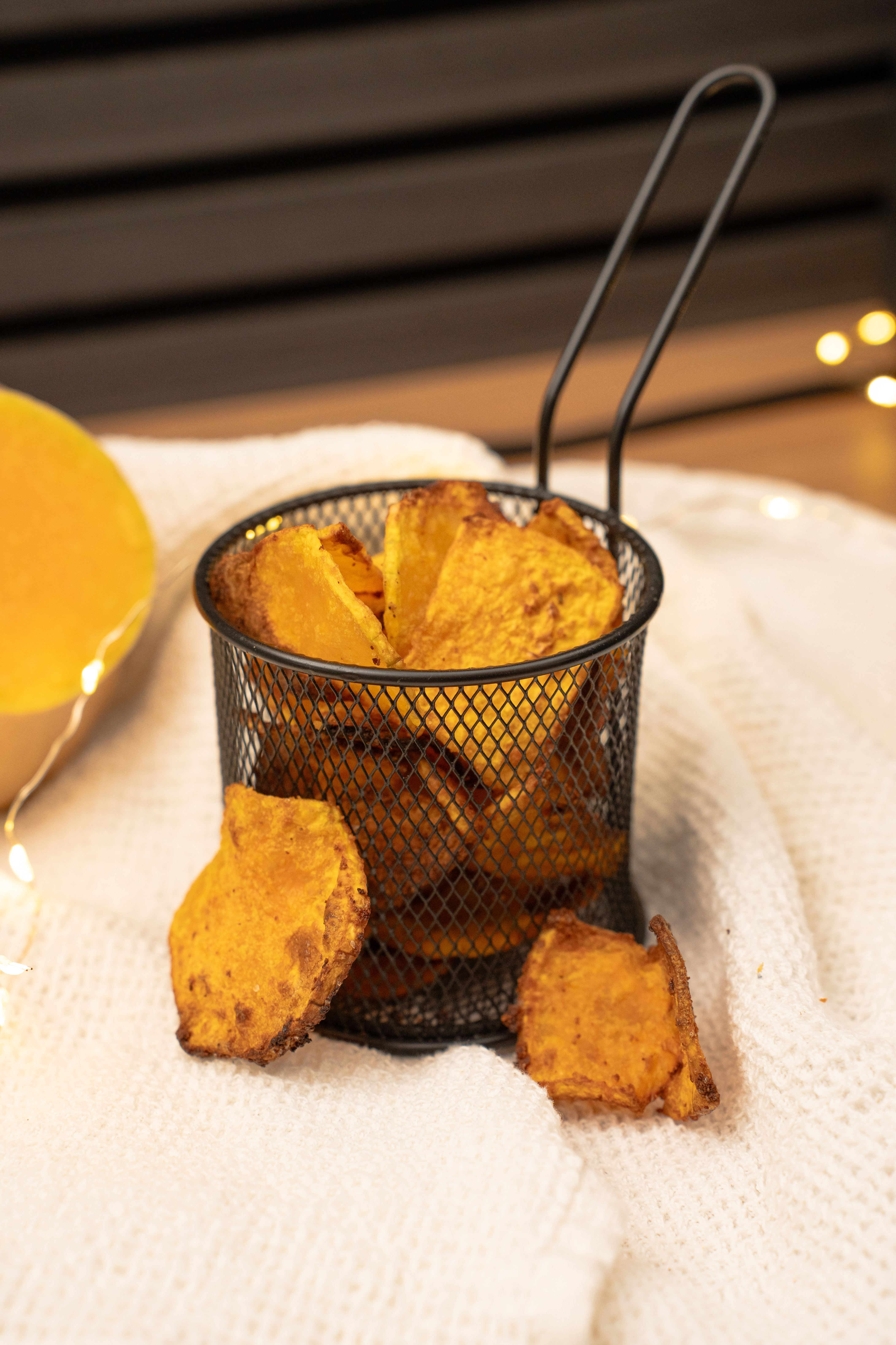 Kürbischips aus dem Airfryer