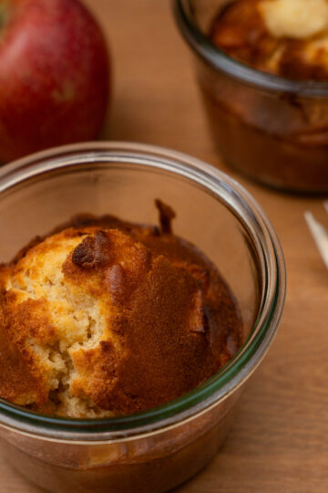Apfelkuchen aus dem Airfryer im Glas