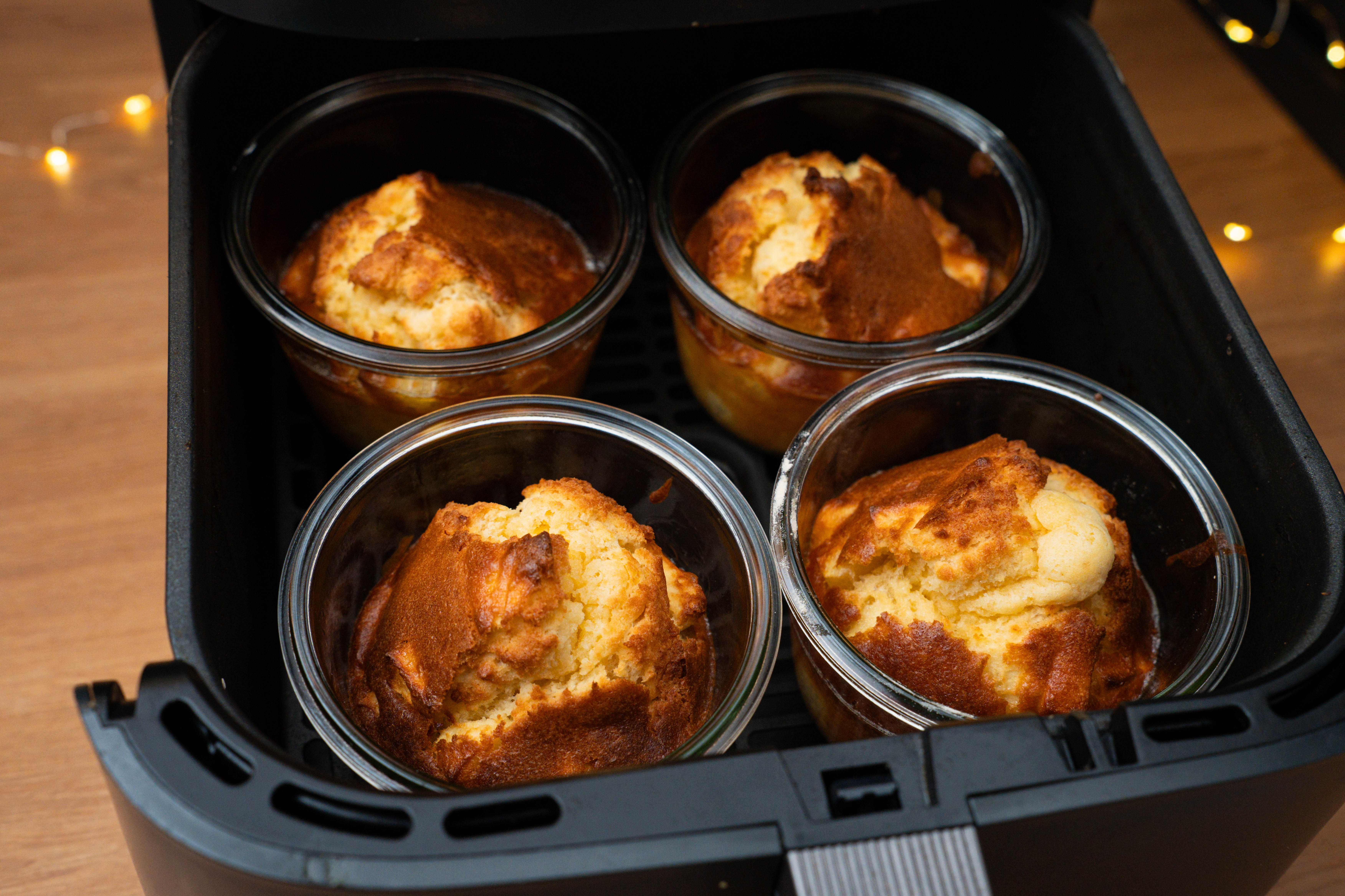 Apfelkuchen aus dem Airfryer im Glas