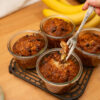 Bananenbrot aus dem Airfryer im Glas