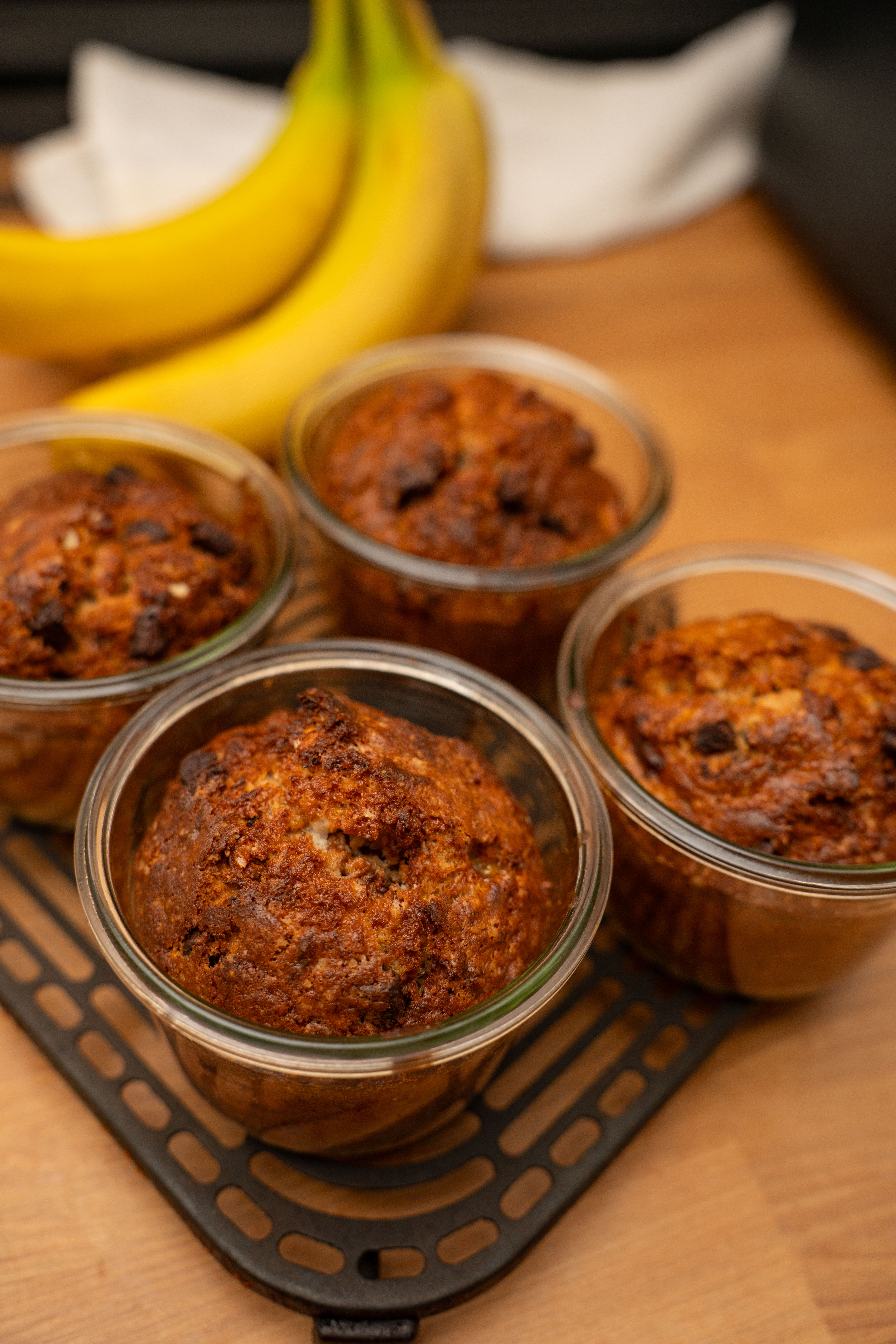 Bananenbrot aus dem Airfryer im Glas