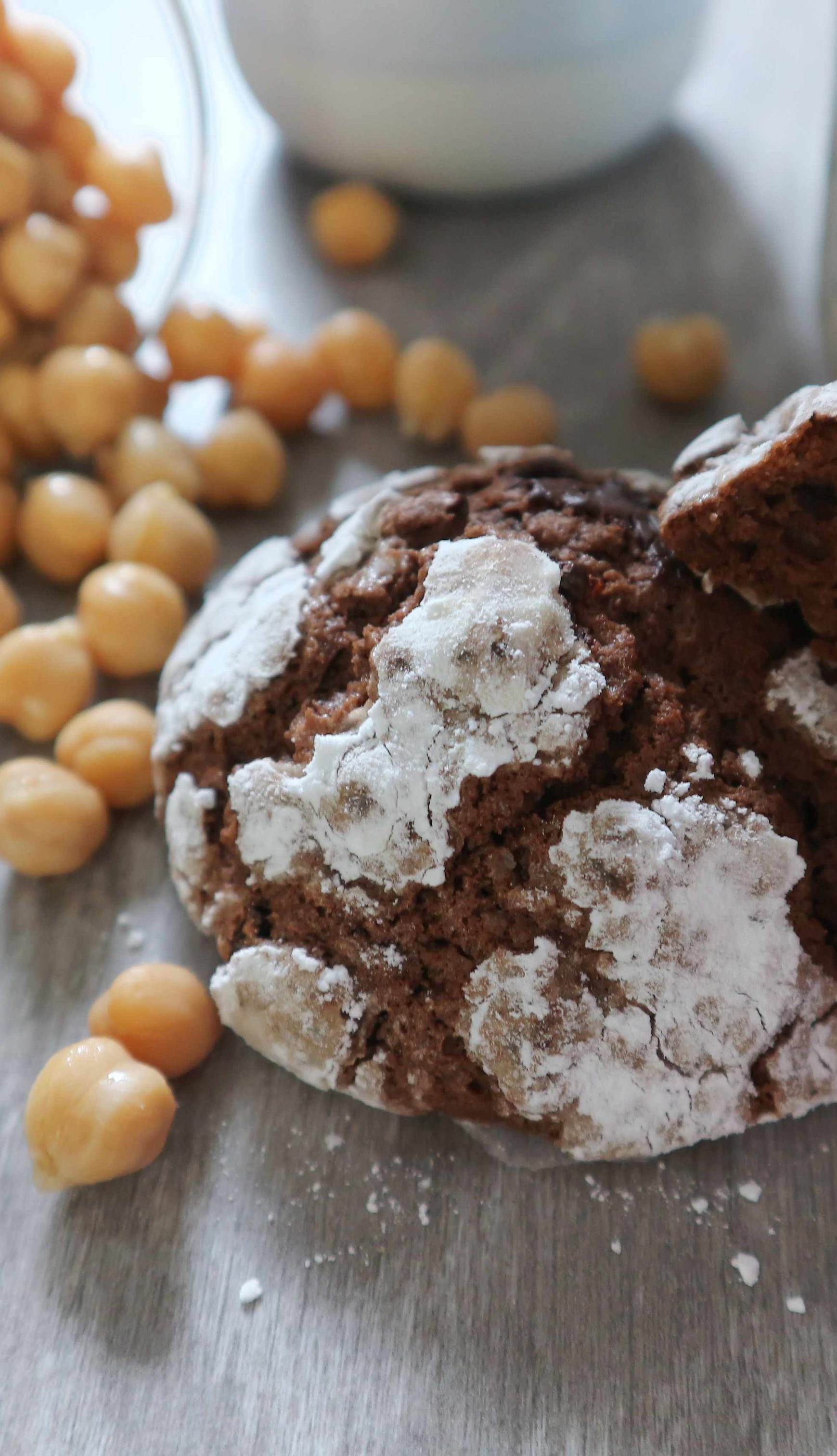 Kichererbsen Kekse mit Schokolade