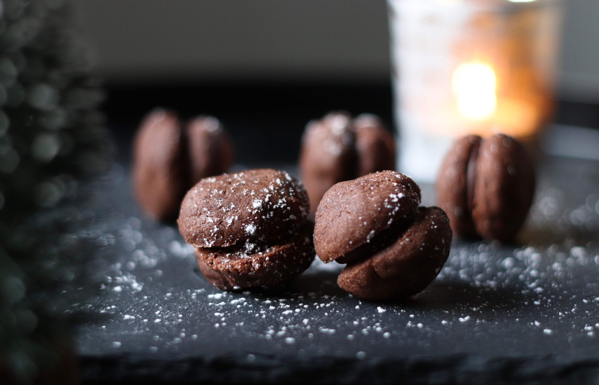 Lebkuchenkekse mit Nussnugatcreme