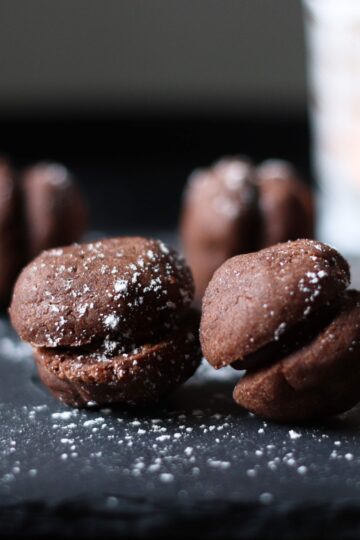 Lebkuchenkekse mit Nussnugatcreme