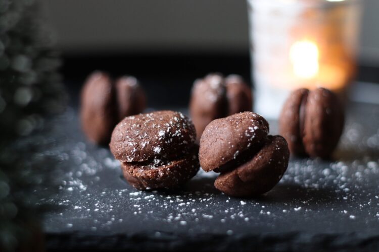 Lebkuchenkekse mit Nussnugatcreme